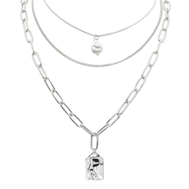 Dây Chuyền Thép Titan Mặt Hình Khuôn Mặt Trừu Tượng 3D Phong Cách Âu Mỹ G012