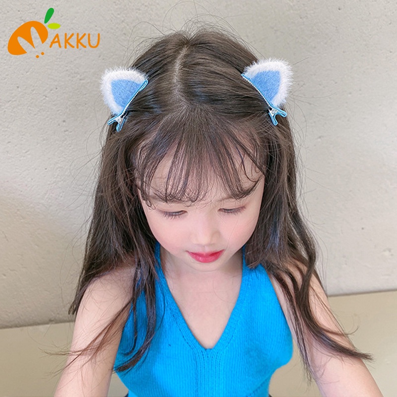 Kẹp tóc cho cô gái Hairclip babygirl Kẹp tóc trẻ em chân thỏ Phim hoạt hình Macaron Headdress AKKU