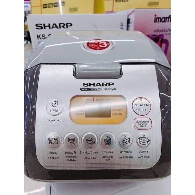 nồi cơm điện SHARP 1,8l KS-COM18V Thái Lan đa chức năng