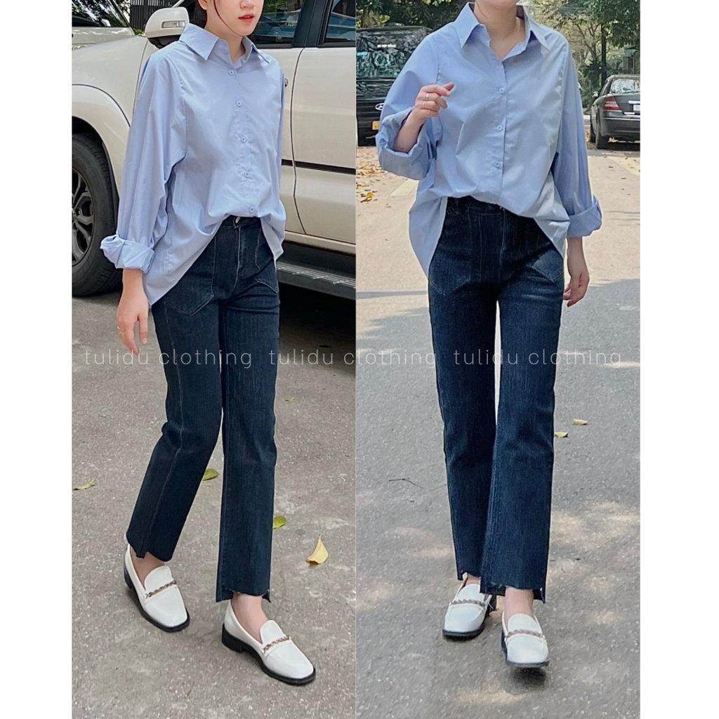 Quần Jean Ống Đứng Nữ Lưng Cao Co Giãn 4 Màu Tulidu Quần Bò Ống Đứng Ống Suông Nhẹ Form Hàn Straight Slim Jeans ẢNH CUỐI | WebRaoVat - webraovat.net.vn