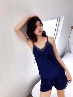 BỘ LỤA PHỐI VIỀN REN XINH