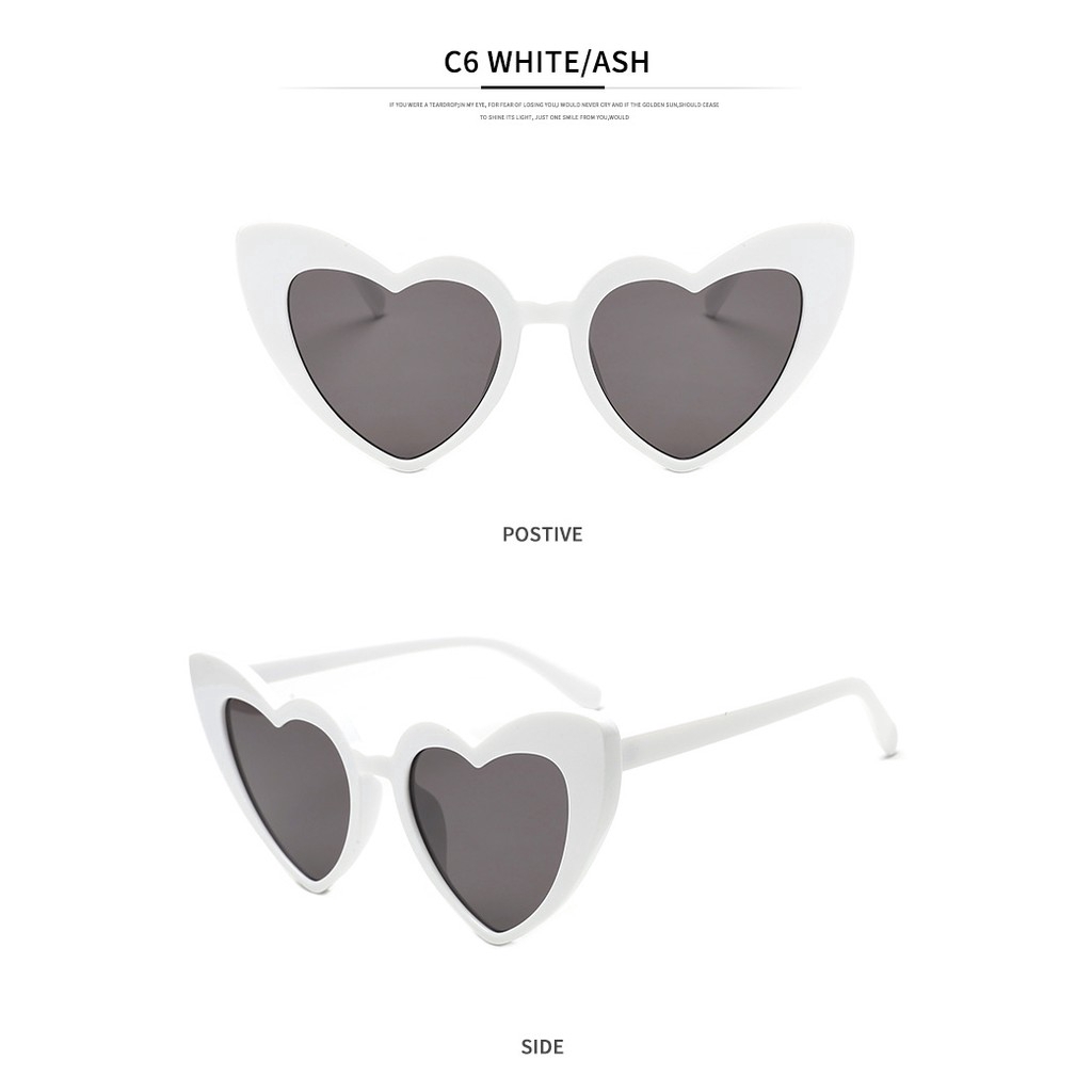 Kính mát gọng trái tim phong cách vintage cho nữ Samjune