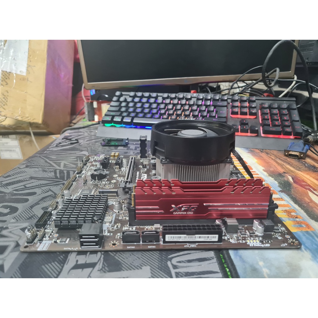 Combo main msi b450 4khe ram + ryzen 5 3500/ ryzen 5 2600X bảo hành hãng 2023