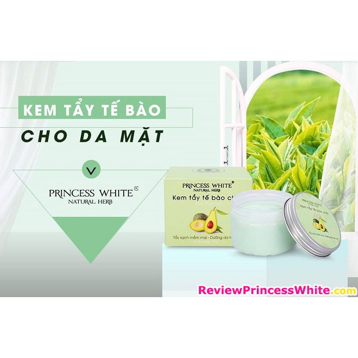 [HÀNG CAO CẤP] KEM TẨY TẾ BÀO CHẾT DA MẶT TRÁI BƠ PRINCESS WHITE