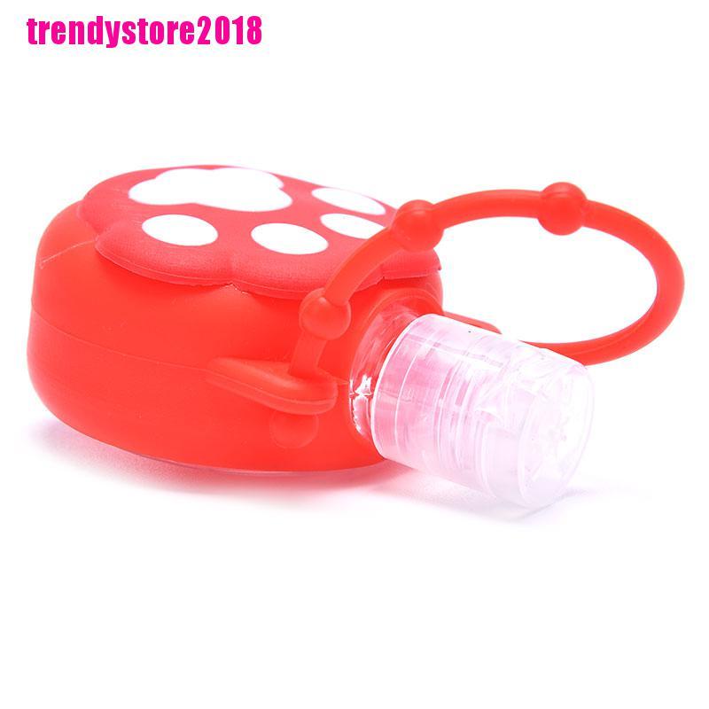 Vỏ Bọc Chai Nước Rửa Tay Bằng Silicon Gel Hình Tròn 30ml Họa Tiết Hoạt Hình