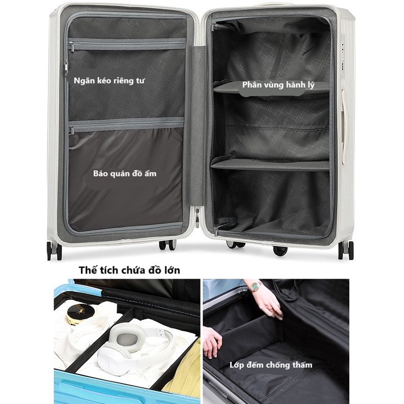 [Hàng sẳn] Vali P.aul Fr.ank  cỡ lớn 28inch hàng cao cấp chất liệu từ nhựa ABS và PC bền, nhẹ, đẹp có video và ảnh thật