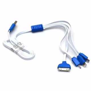 Cáp sạc điện thoại 4 đầu đa năng trắng