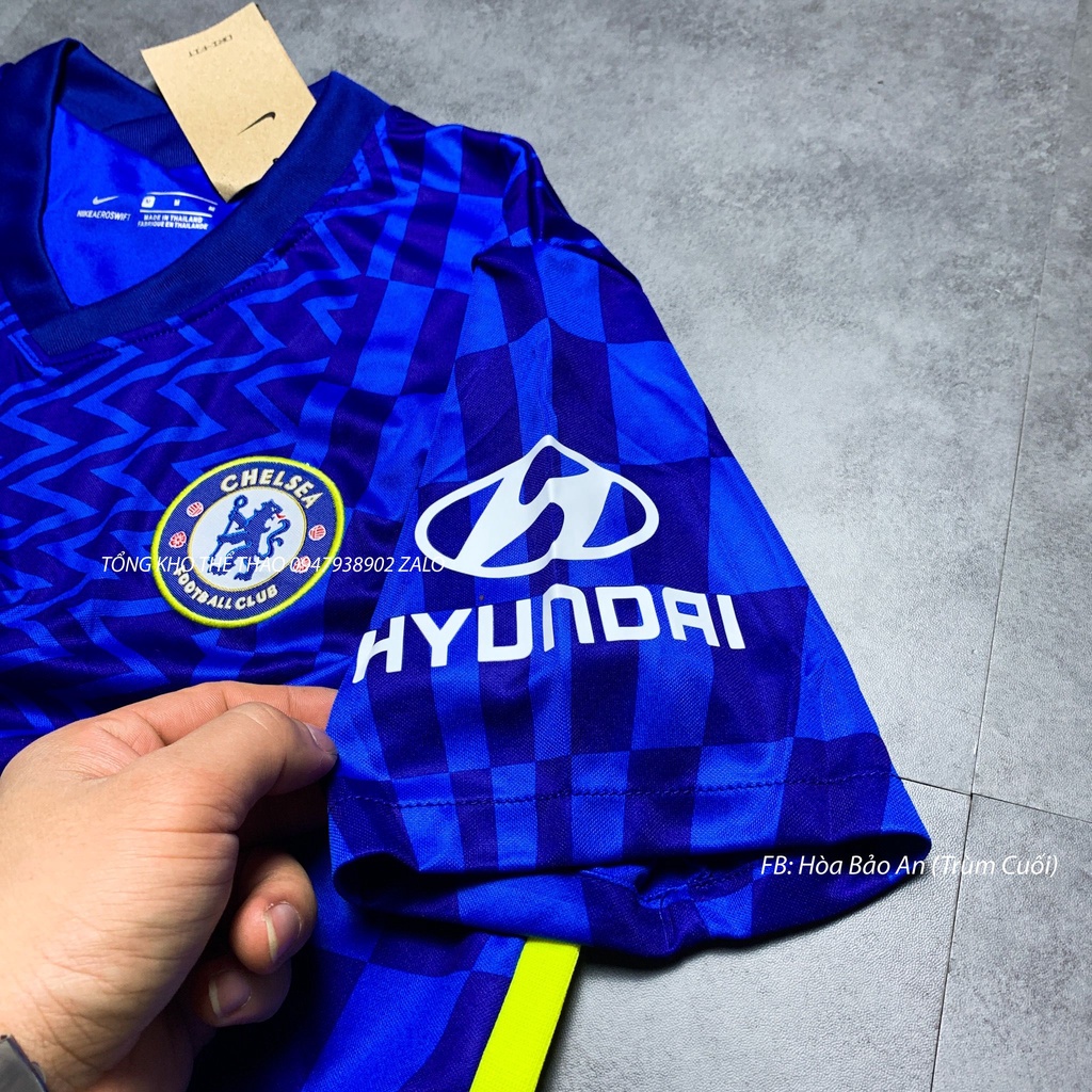 Set Bộ Thể Thao CLB Chelsea Sân Nhà Màu Xanh mùa giải 2021/22 - Vải Thái Chuẩn Áo Đá Banh Thi Đấu