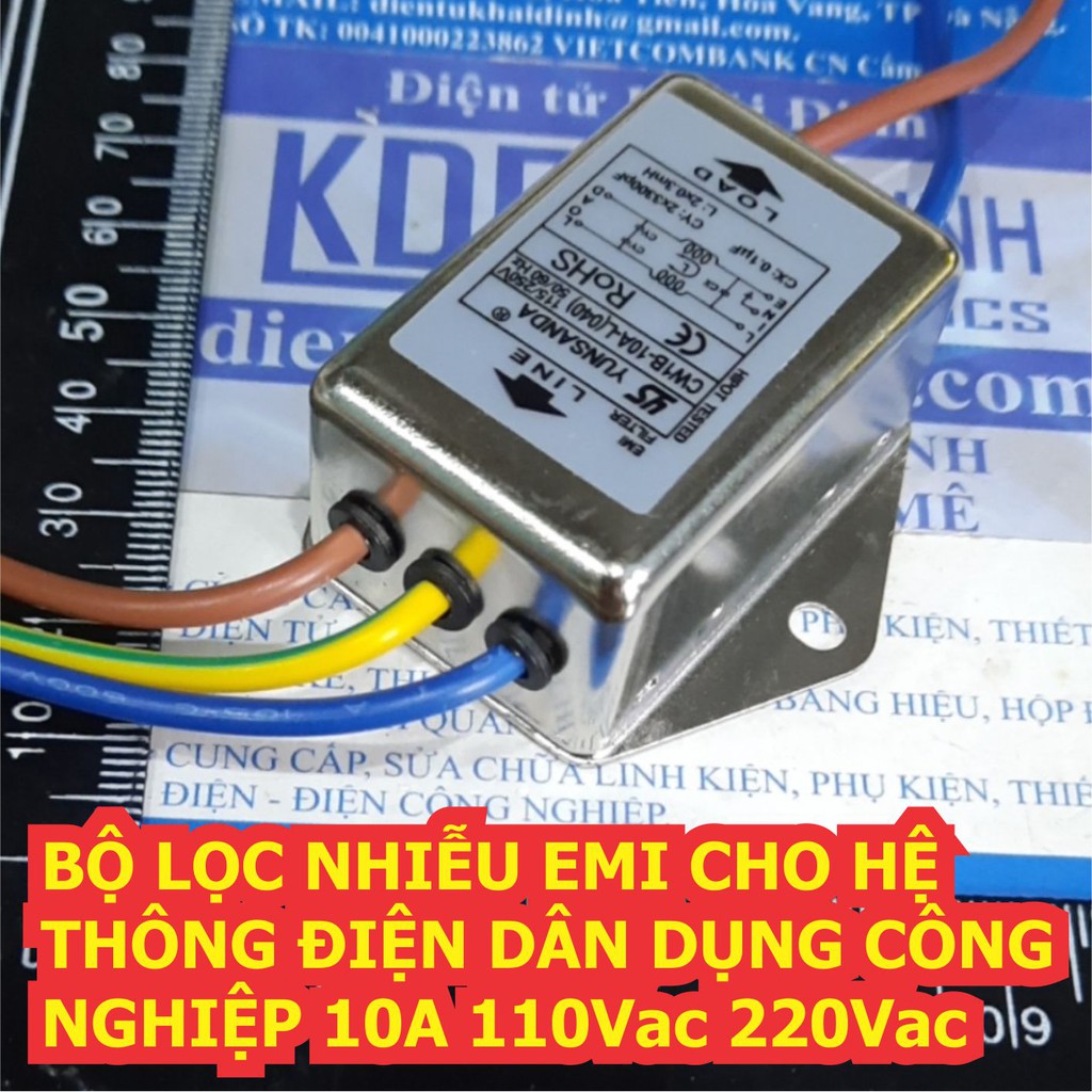 BỘ LỌC NHIỄU EMI CHO HỆ THÔNG ĐIỆN DÂN DỤNG, CÔNG NGHIỆP 10A 110Vac 220Vac kde7403