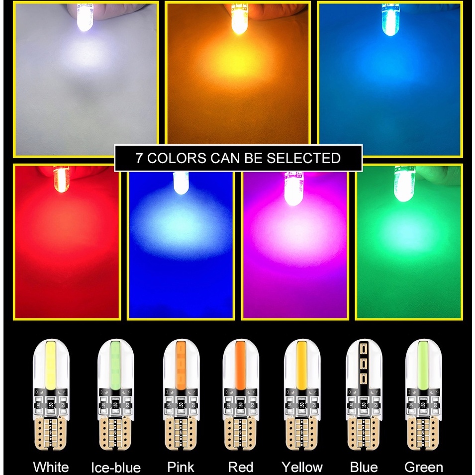 1 Bóng Đèn LED T10 COB 12V Siêu Sáng Cho Xe Hơi