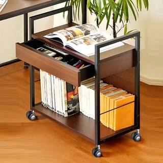 Kệ sách gỗ có bánh xe di chuyển di động tiện lợi, thông minh (KS-90)