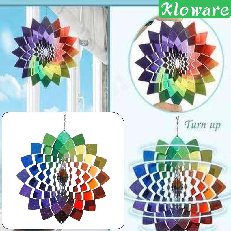 Con Quay Gió 3D Bằng Thép Không Gỉ Trang Trí Ban Công / Sân Vườn