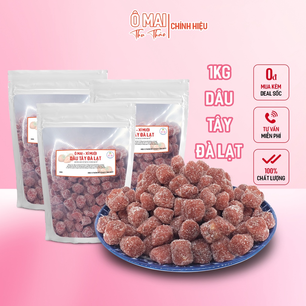 Ô Mai Dâu Tây Đặc Sản Đà Lạt, Thơm Ngon, Giảm Stress Hiệu Quả | 1kg
