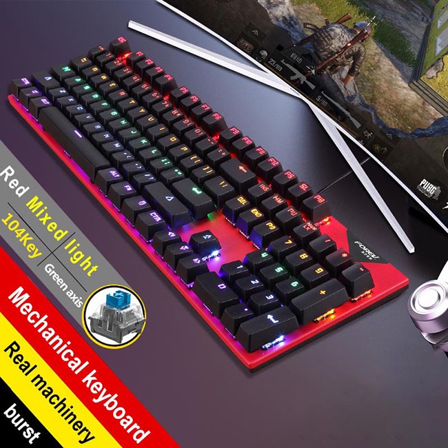 Bàn Phím Cơ Và Chuột Chơi Game Có Dây Forev FvQ609