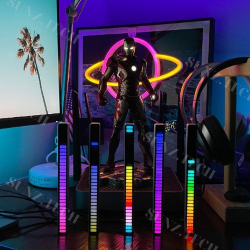 Thanh đèn LED RGB, 16 triệu màu dùng  APP điện thoại nháy theo nhạc, đèn trang trí, decor phòng cảm biến âm thanh hót