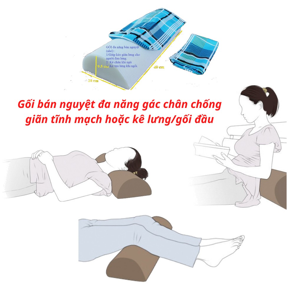 Gối gác chân chống giãn tĩnh mạch hoặc gối kê lưng/gối kê đầu