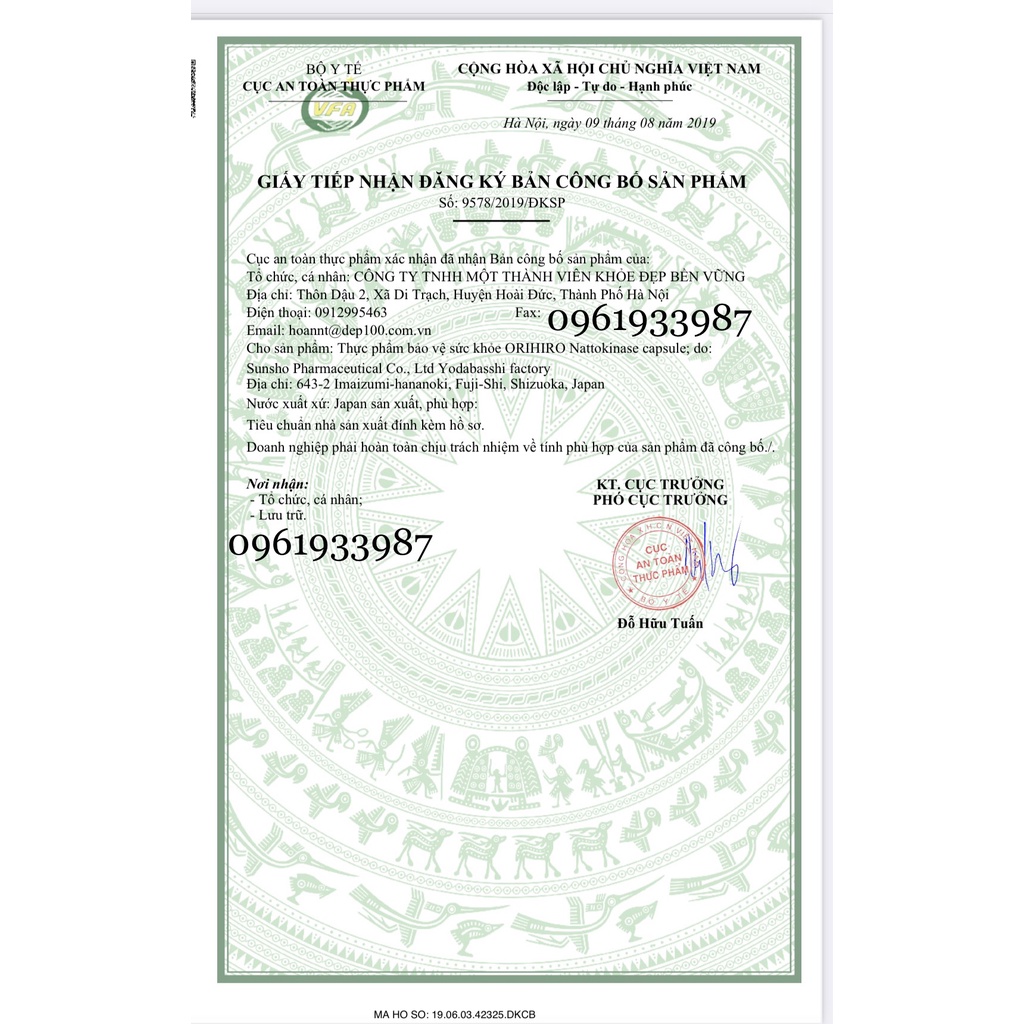 Viên uống chống đột quỵ 4000 FU Orihiro 60 viên