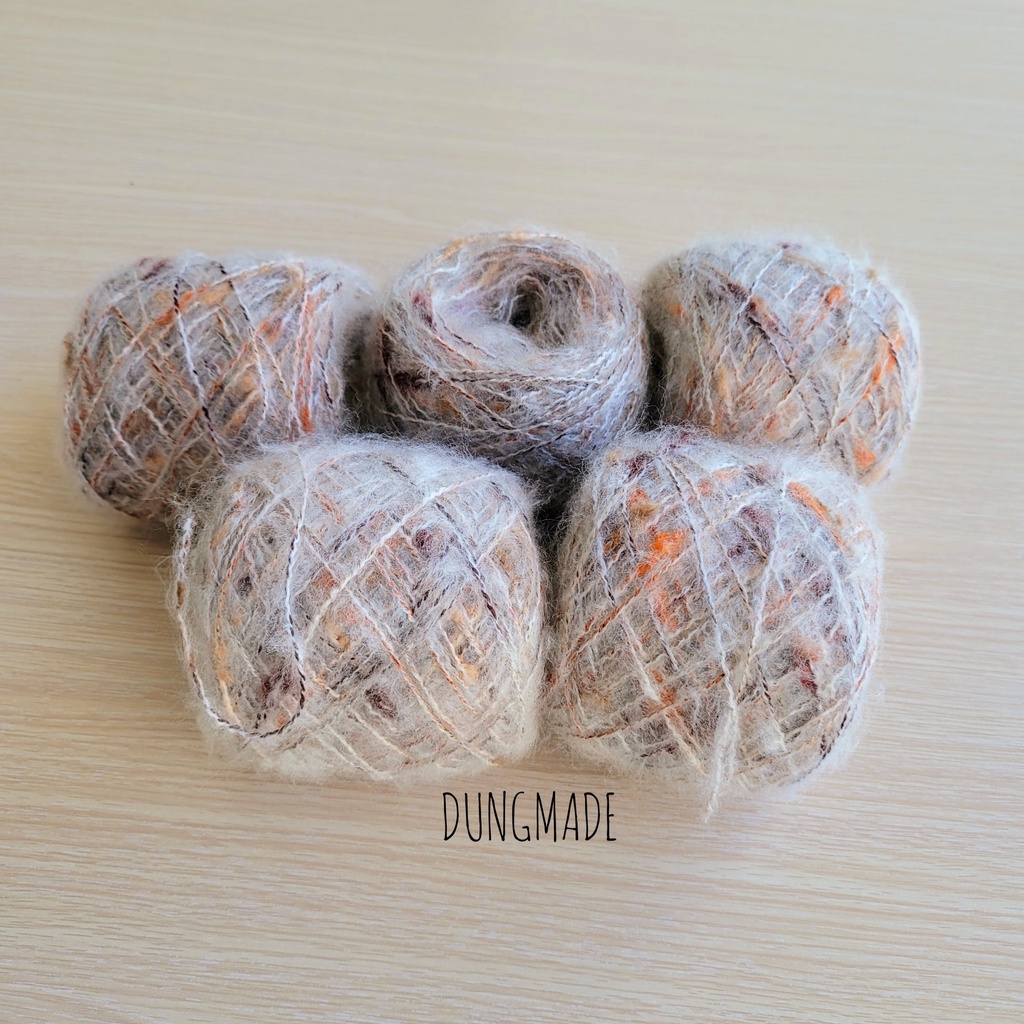 Len mohair phẩy màu cuộn len sợi đan móc màu độc lạ