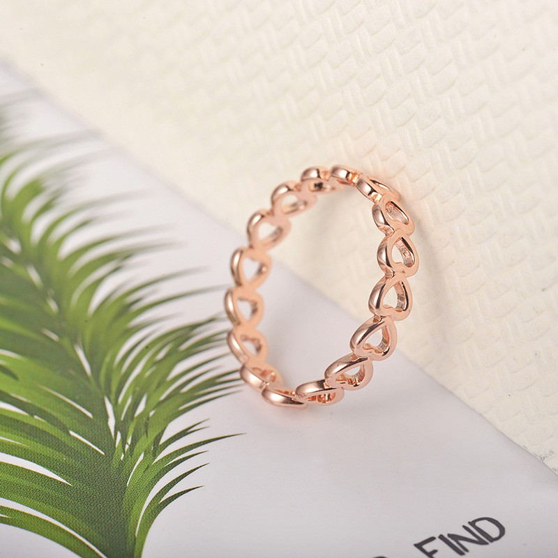 Nhẫn hở hình trái tim có thể điều chỉnh kích cỡ
