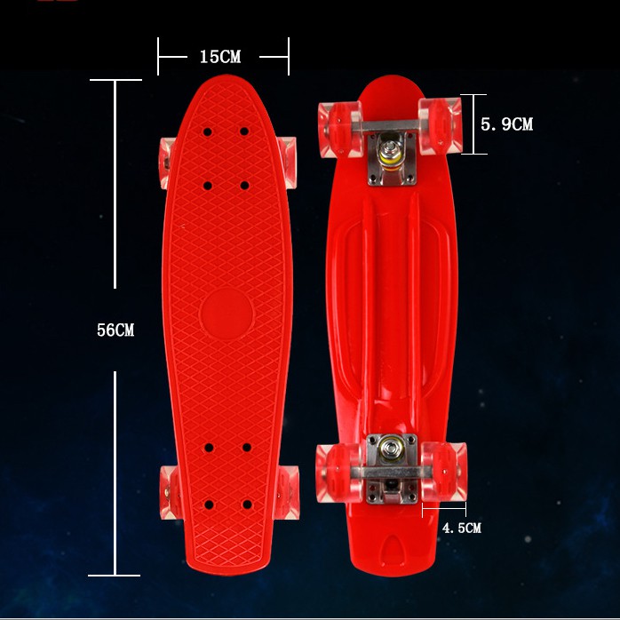 Ván trượt penny trẻ em Skateboard  nhiều màu có đèn led