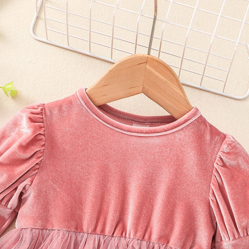 Váy xinh bé gái 3 Tháng - 3 Tuổi dài tay Vải Tuyn Dễ Thương đầm công chúa thời trang cho bé trẻ em sơ sinh