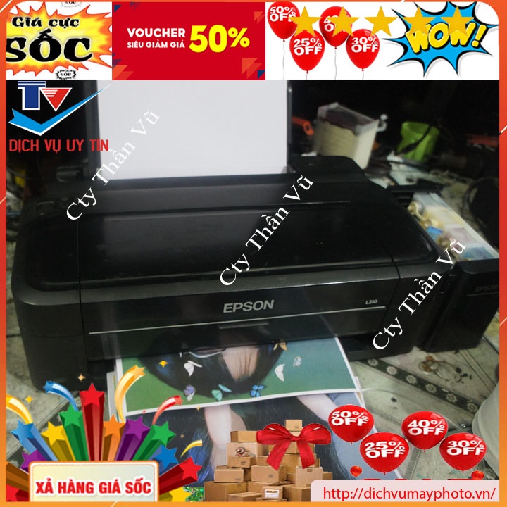 Máy in phun màu cũ Epson L310 L300 L110 L301 L120 L100 còn đẹp dẫn mực hãng chuẩn