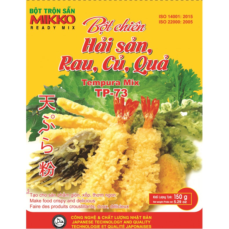 Bột chiên hải sản, rau, củ, quả Tempura 150gr - MIKKO HƯƠNG XƯA