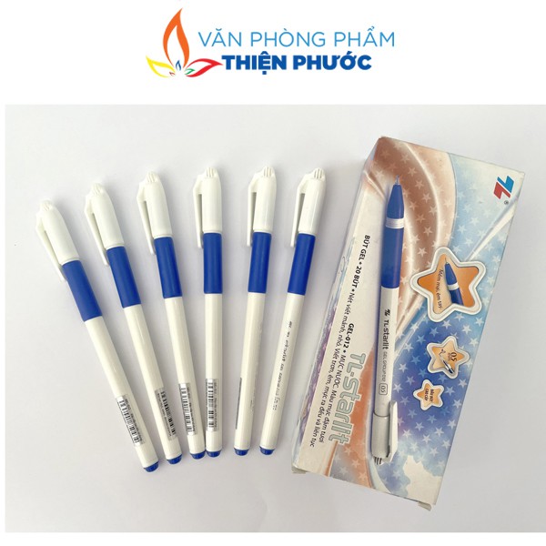 Bút bi gel Thiên Long Gel-012 Starlit xanh, đầu bút 0.5mm THIỆN PHƯỚC