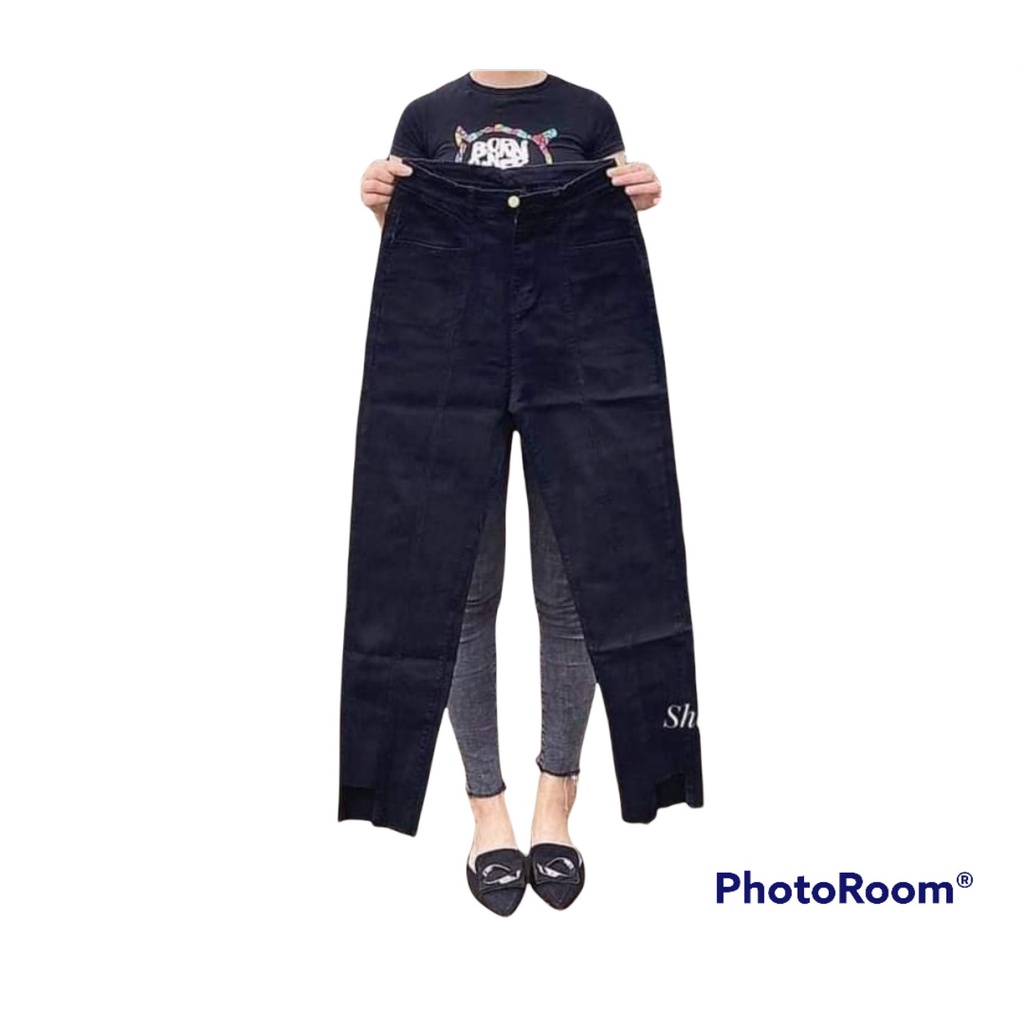 NEW [Size 30-36] Quần Dài Jeans Nữ Bigsize, Đen - Xám - Xanh Lai U, Lưng Cao Trên Rốn, Co Giãn Mạnh