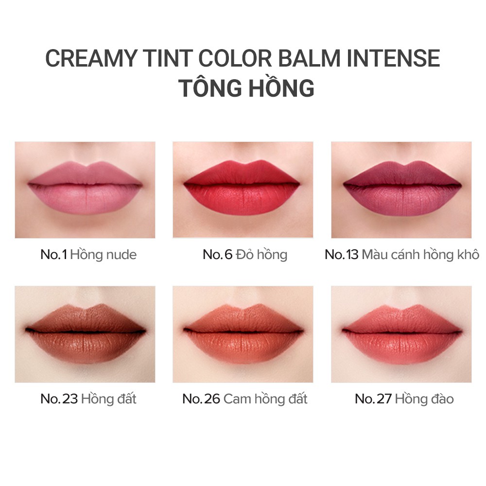 Son bút chì 3 in 1 cho bờ môi mềm mượt Mamonde Creamy Tint Color Balm Intense 2.5g | BigBuy360 - bigbuy360.vn