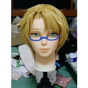 Wig/tóc giả nam nữ cơ bản cosplay màu trắng bạc xám nâu đen tím vàng hồng đỏ cam xanh