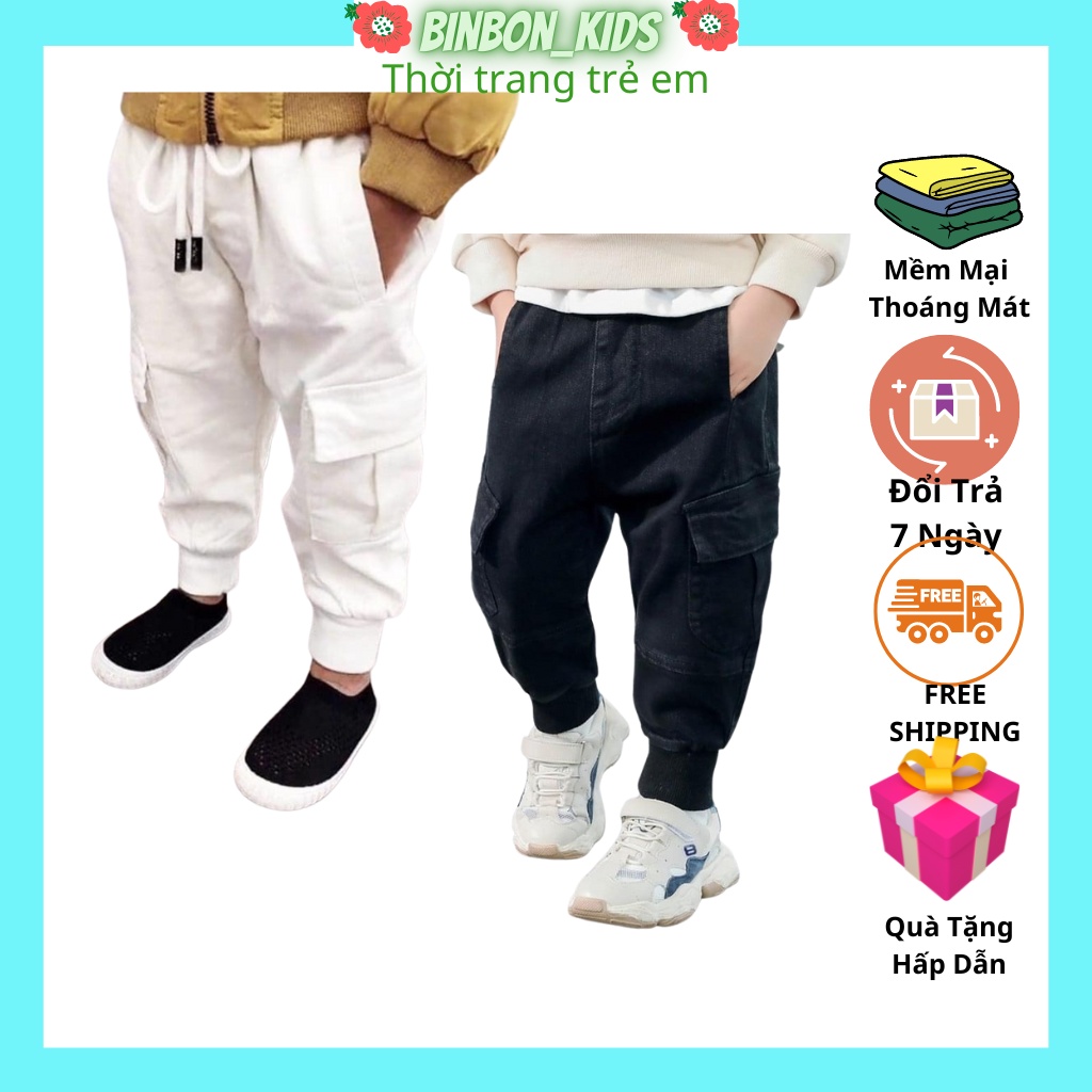 Quần Nỉ Bông dài cho bé trai từ 6kg đến 22kg,quần dài cho bé trai-BINBON KIDS