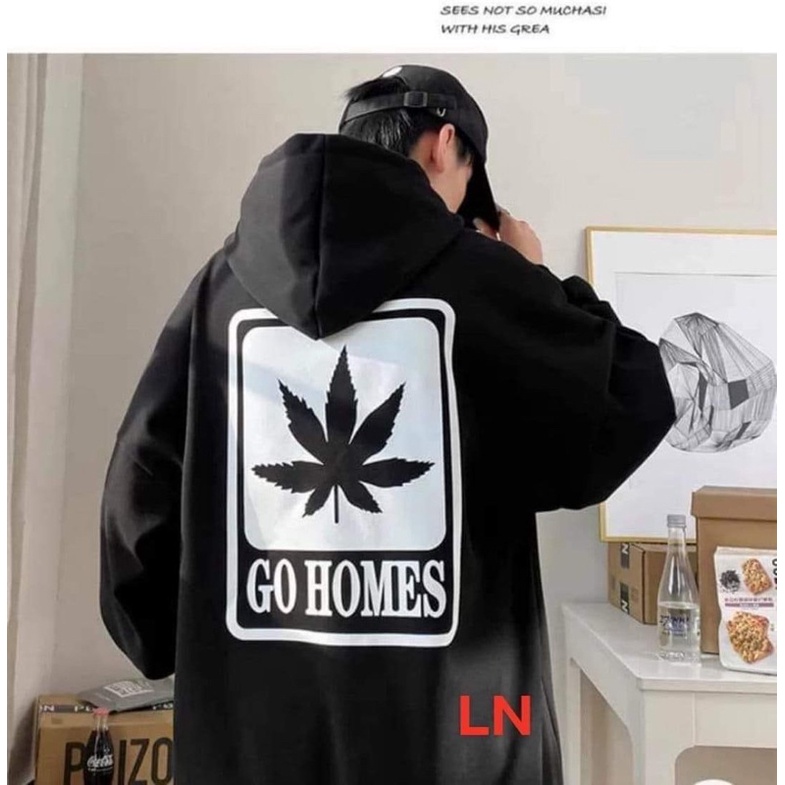 Áo hoodie hình lá Go Home DA6