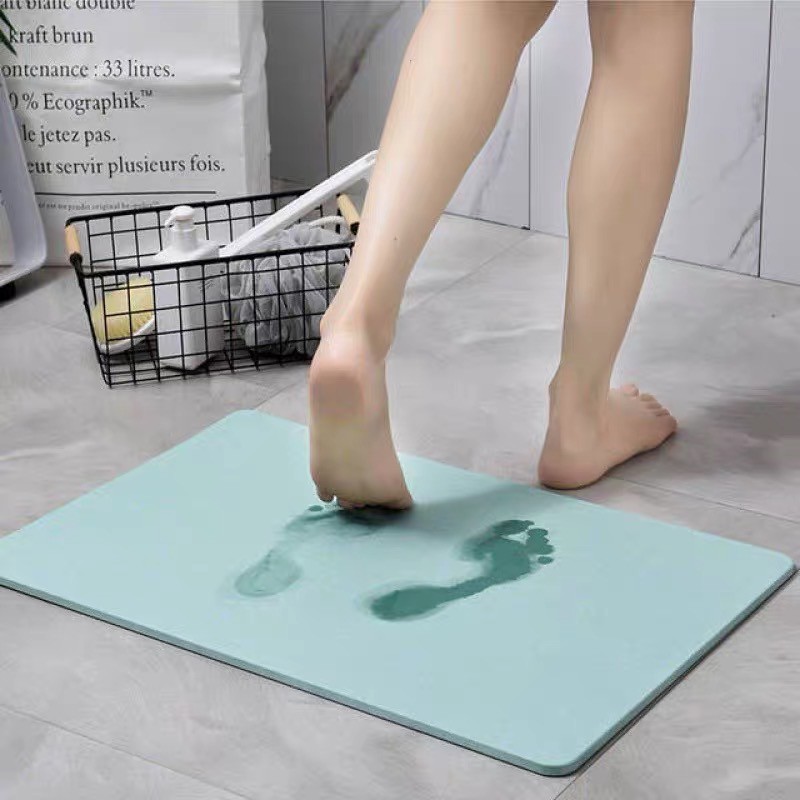 [Video Quay Thật ❤️] - Thảm Đá Siêu Thấm Nước Phòng Tắm Công Nghệ Nhật Bản - Chân Khô Ngay Sau 2 Cú Chạm