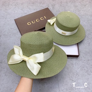 Mũ cói tròn nơ lụa tiểu thư