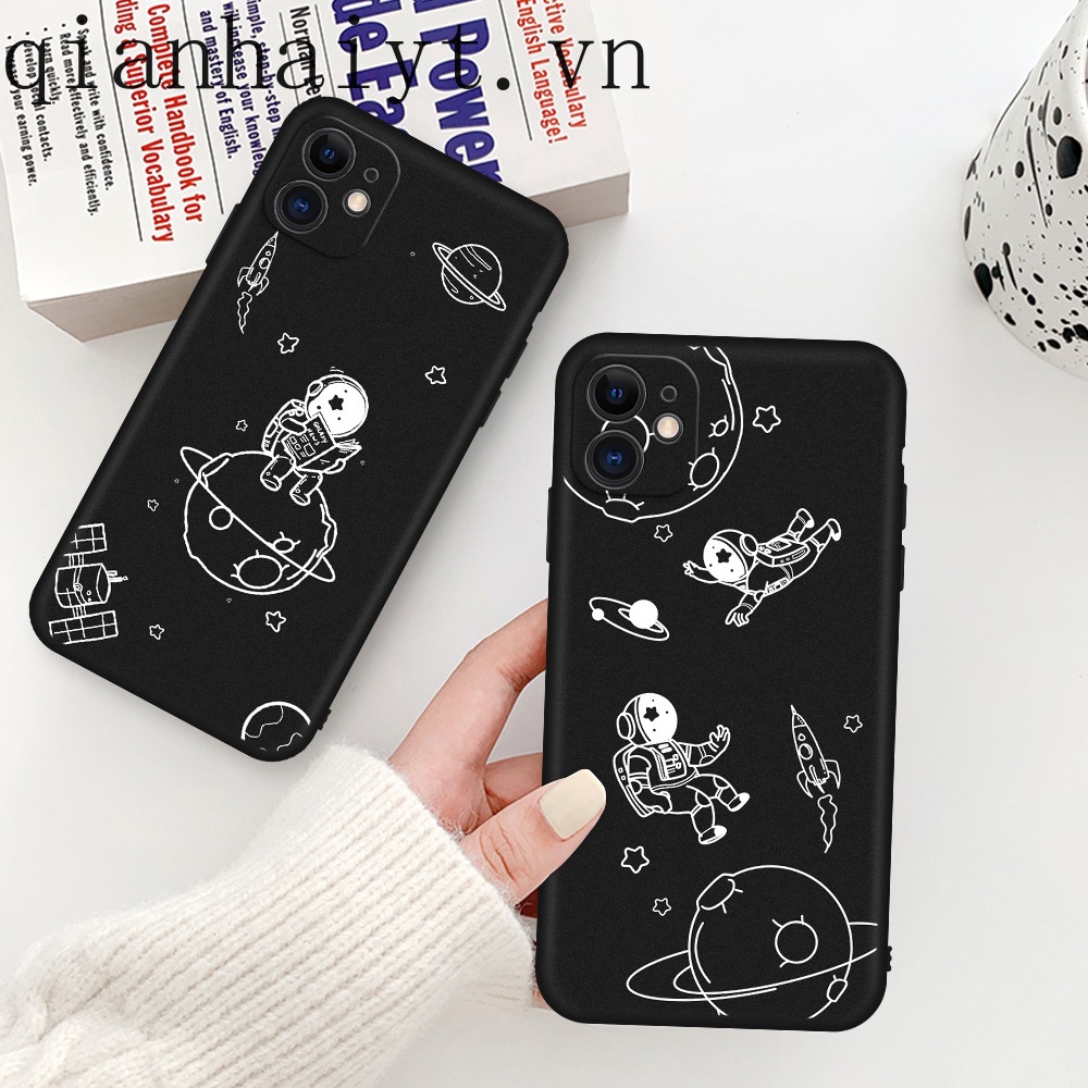 Ốp điện thoại in hình phi hành gia cho IPhone XR X IPhone 7 Plus 8 Plus IPhone XS Max 6S 6 Plus 5 4 M015