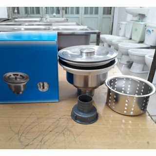 Bầu xả chậu rửa chén 140mm inox 304