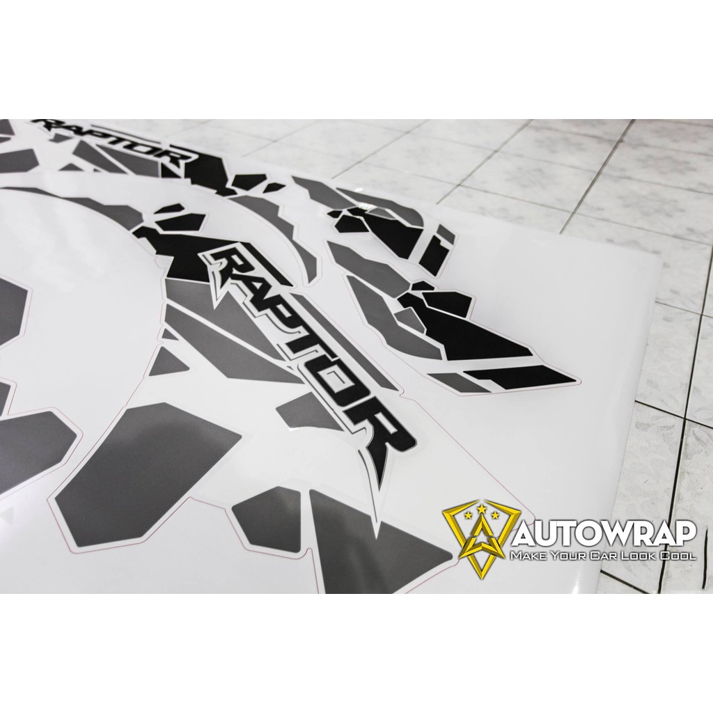 Tem họa tiết xe Ranger Raptor - Tem họa tiết ô tô Ford, tem dán sườn xe thể thao