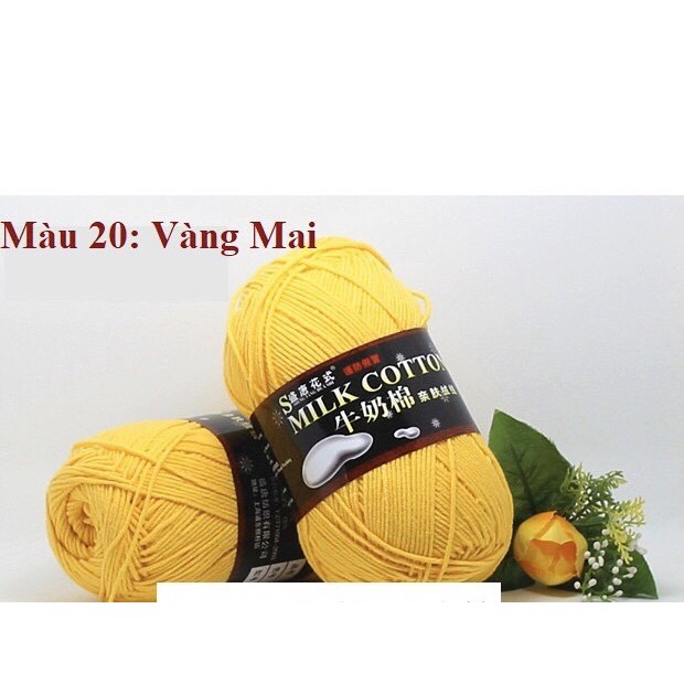 Len Milk Cotton loại 1- 125G- Bảng Màu 2