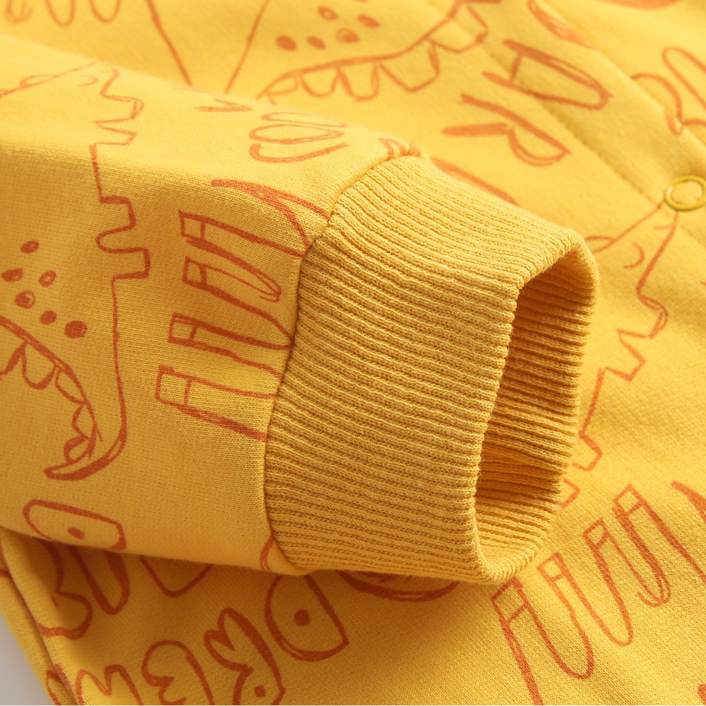 Bộ Áo Liền Quần Sanlutoz Chất Liệu Cotton Dài Tay Có Mũ Trùm Đầu Cho Bé Trai