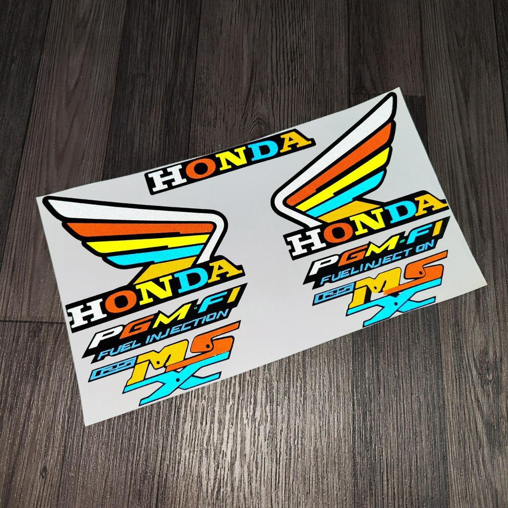 (HCM) Bộ tem trang trí xe MSX 125 độc lạ - tem logo cánh chim WINGS, PGM-FI, MSX125 độ 7 màu