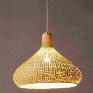 Đèn Mây Tre Hình Chóp Cổ Dài size 45cm