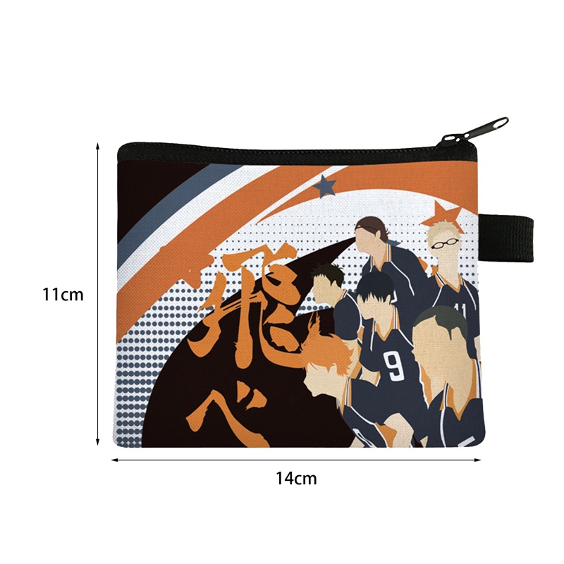 Tmdbyx Anime Haikyuu!! Ví Đựng Tiền Xu Thẻ Id Khóa Kéo Họa Tiết Hoạt Hình Cho Nam Nữ