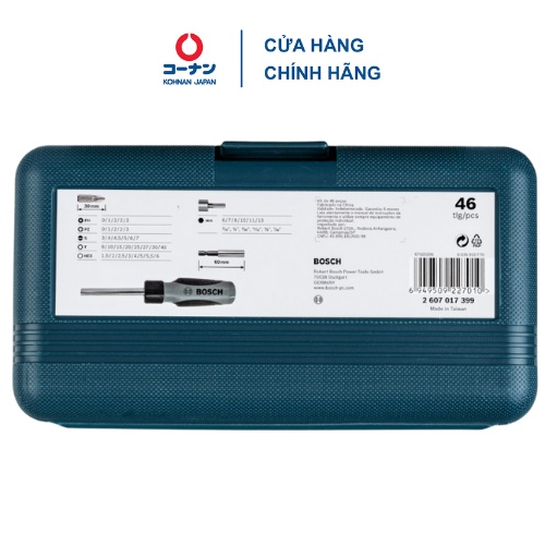Bộ vặn vít đa năng Bosch 46 chi tiết tiện lợi