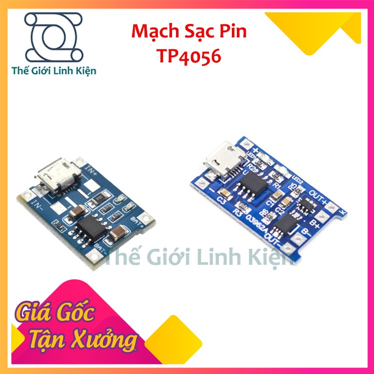 Mạch sạc TP4056 cổng TYPE C có bảo vệ