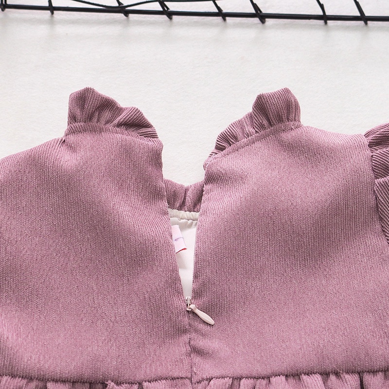 Đầm Công Chúa Tay Dài Đính Nơ Dễ Thương Thời Trang Xuân Thu Cho Bé Gái 9 Tháng-3 Tuổi