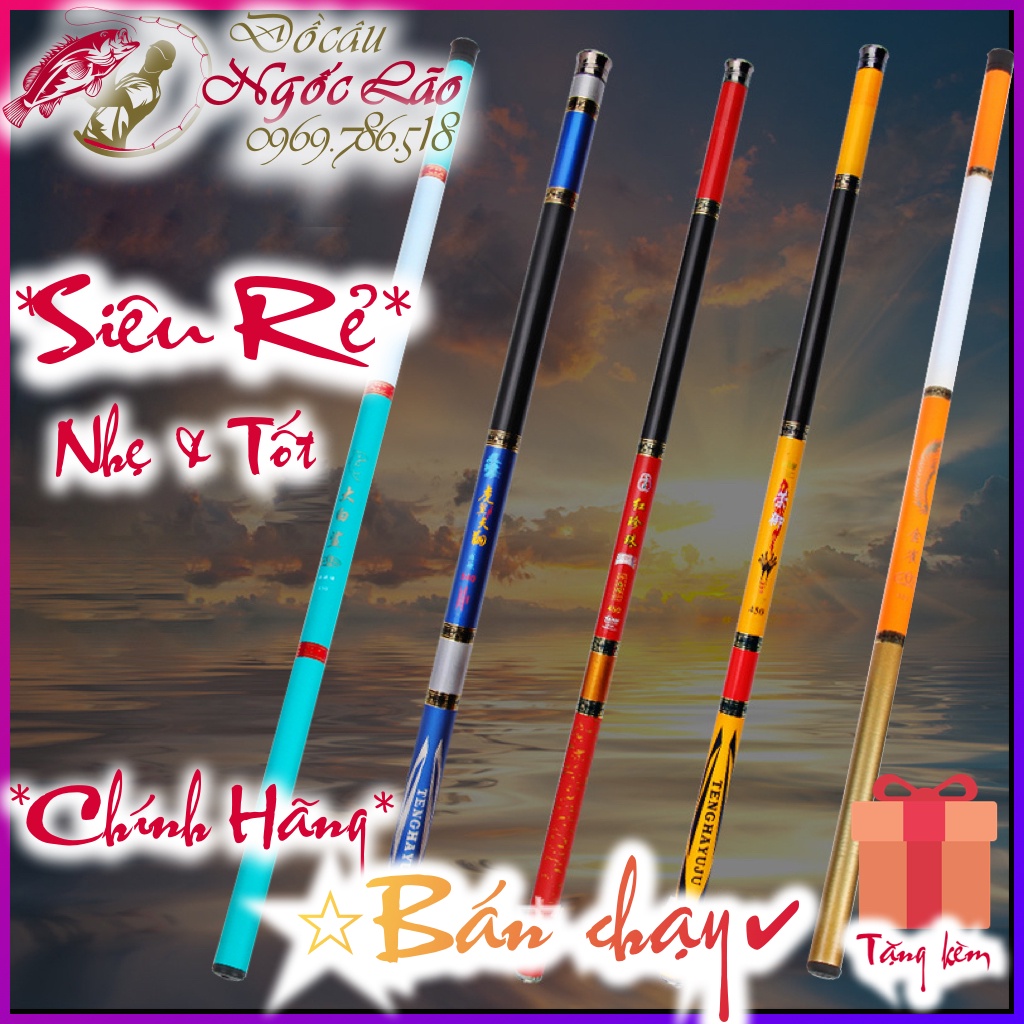Cần Câu Cá SIÊU RẺ - RED DRAGON - Dùng Câu tay - đơn - đài - Giải trí tốt hoặc câu cùng trẻ em - Loại tốt - Giá Rẻ Nhất