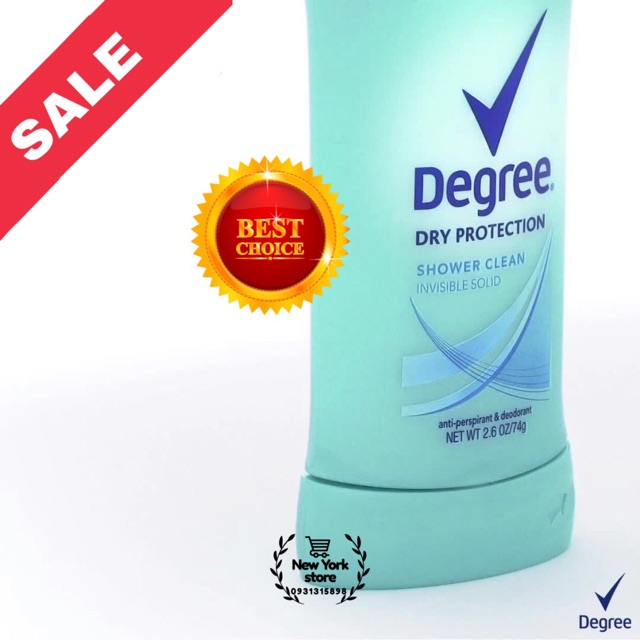 (Có bill USA) Sáp khử mùi nữ Degree Shower Clean 74g, date 8-22