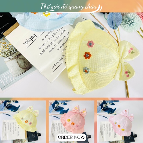 Nón mũ hoạ tiết hoa  cho bé - Chất liệu cotton - Thích hợp với tất cả các mùa trong năm (M19+1)