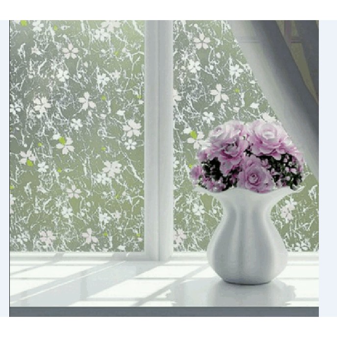 Decal giấy dán kính hoa li ti hồng | BigBuy360 - bigbuy360.vn